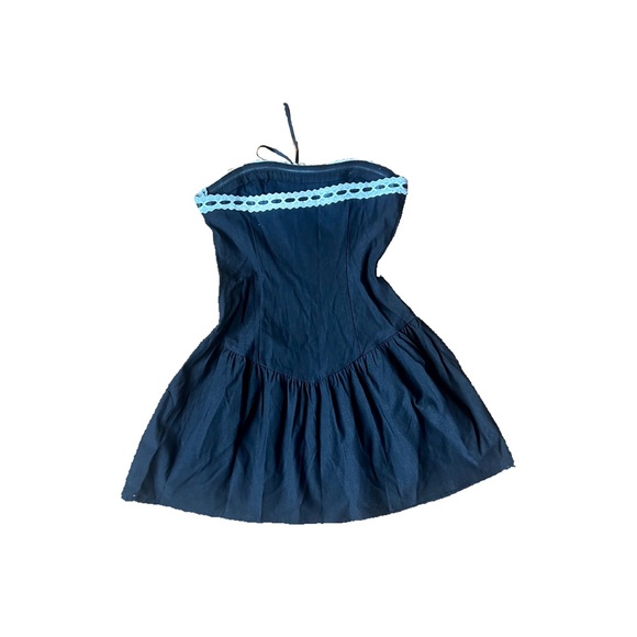 Manisha Mini Dress in Black with White Trim from Motel Rocks - Picture 3 of 3